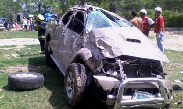Accidente en Quimistán deja a conductor herido
