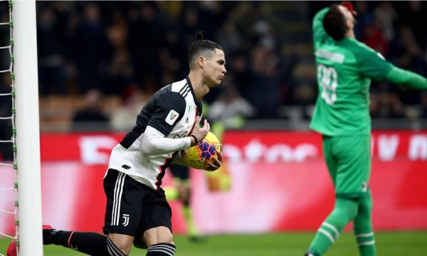 Cristiano Ronaldo rescata a la Juventus contra Milan en la Copa Italia