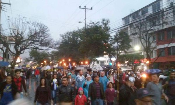 Así se viven las marchas en Tegucigalpa