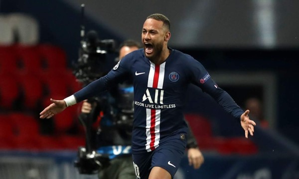 Neymar celebrando su gol contra el Borussia Dortmund. Foto AFP