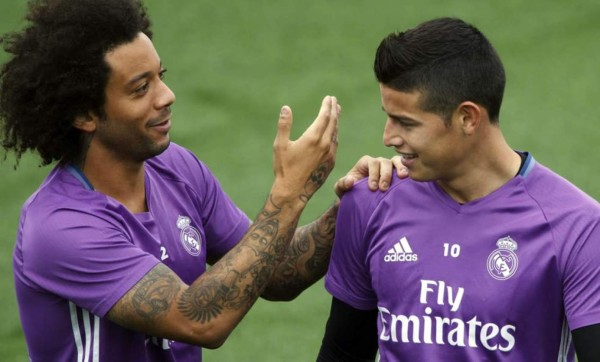 Marcelo y James Rodríguez, fuera de la convocatoria del Real Madrid ante Legia
