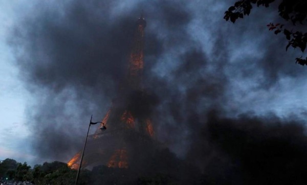 Cerraron la Torre Eiffel por disturbios tras final de la Euro
