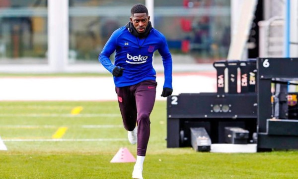 Dembélé reaparece y vuelve a los entrenamientos del Barcelona