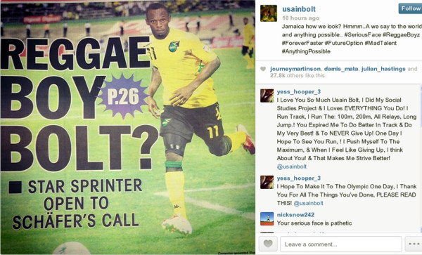¿Usain Bolt a la selección de Jamaica?