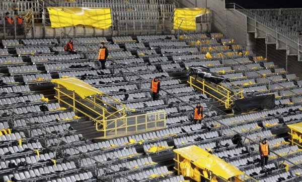Refuerzan la seguridad en el estadio de Dortmund; prohíben mochilas