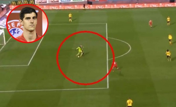 VIDEO: El horrible error de Courtois que regaló un gol en el partido Bélgica-Rusia