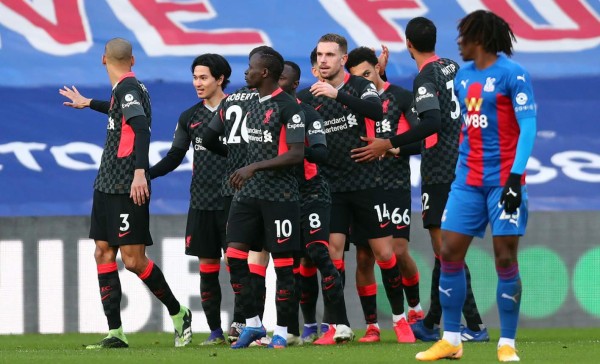 Liverpool metió escandalosa goleada al Crystal Palace para consolidar su liderato