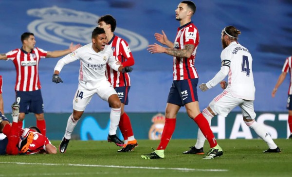 Casemiro tiene ganando al Real Madrid contra el Atlético.