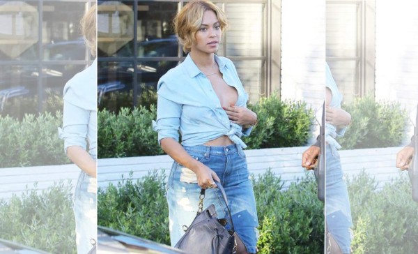 Beyoncé pasea sin sostén por Los Ángeles