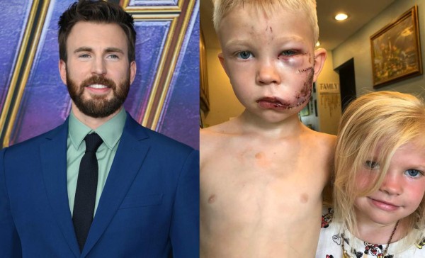 Chris Evans le regala el escudo del ‘Capitán América’ a niño que salvó a su hermana
