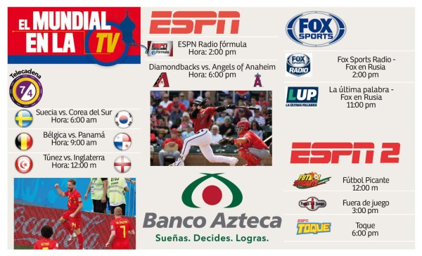 Hoy en la Tele: Diamondbacks vs Angels of Anaheim