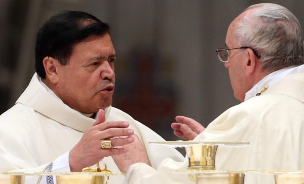 Papa Francisco sustituye al cardenal mexicano Norberto Rivera