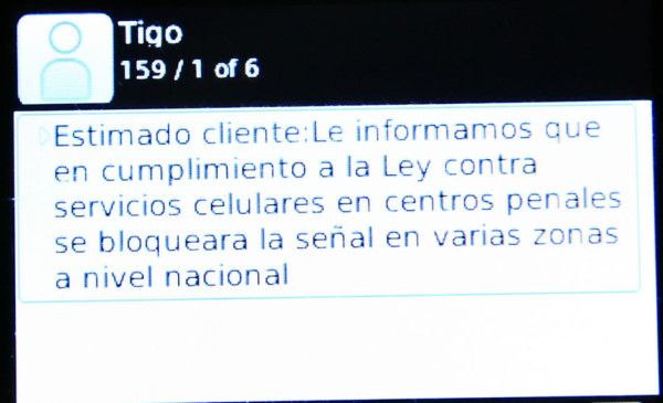 Tigo comienza a bloquear señal en centros penales de Honduras