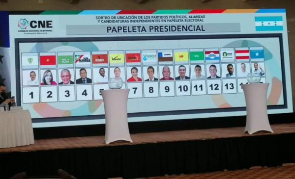 Definidas las posiciones de partidos en papeleta electoral para las elecciones generales