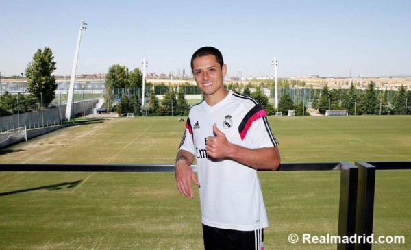 'Chicharito' Hernández entrenó en Valdebebas por primera vez