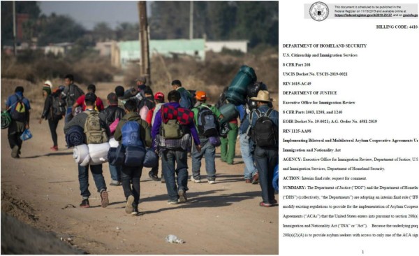 Estados Unidos publica protocolo del 'tercer país seguro”