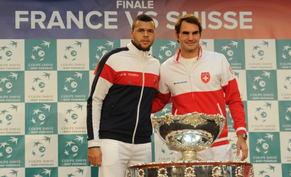 Federer-Monfils y Wawrinka-Tsonga, primeros duelos de final de Copa Davis