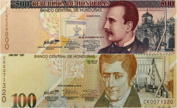 Conozca los nuevos billetes de 50, 100 y 500 lempiras