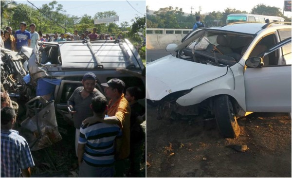 Tres muertos y varios heridos dejan dos accidentes en San Pedro Sula