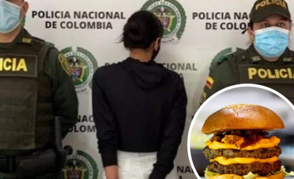 Mujer trató de ingresar una 'narco hamburguesa' a estación de Policía