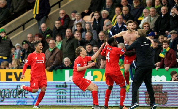 ¡Partidazo! El Liverpool venció al Norwich en un final de infarto
