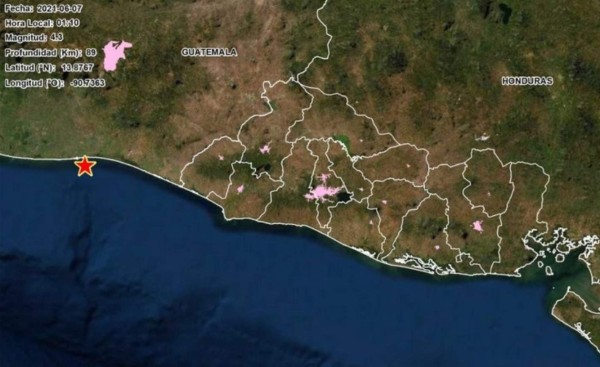 Sismo de 4,9 grados estremece suroeste de Guatemala