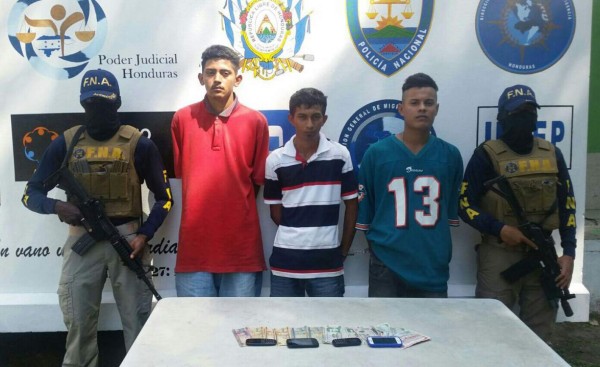 Caen tres supuestos extorsionadores en San Pedro Sula