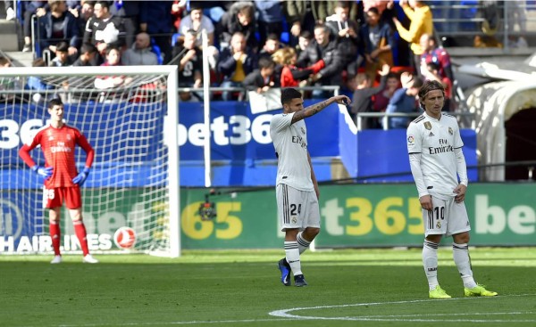 ¡Goleada! Eibar humilla al Real Madrid y propina la primera derrota a Solari