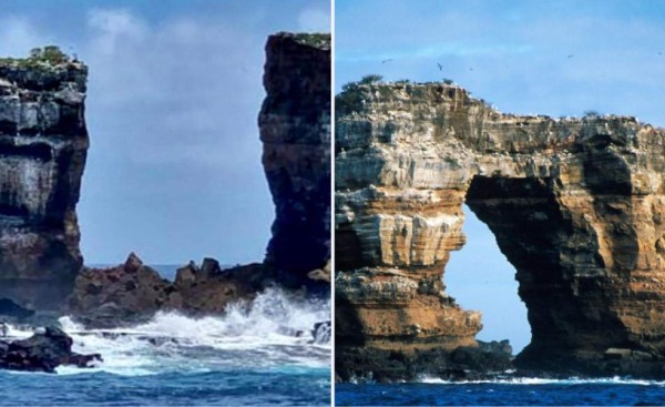 Colapsa el icónico Arco de Darwin en las islas Galápagos