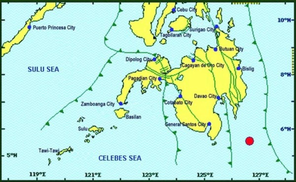 Un terremoto de magnitud 6.2 sacude la isla filipina de Mindanao