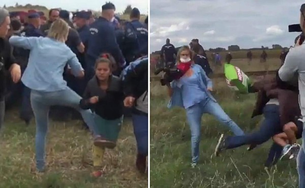 Reportera demandará al refugiado que atacó en Hungría