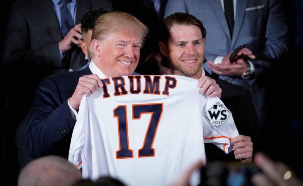 Los Astros de Houston visitaron a Donald Trump