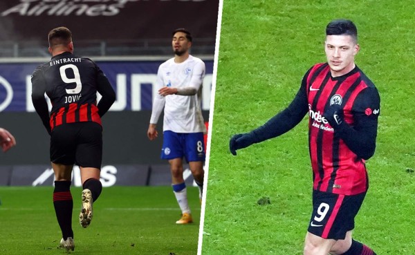 Luka Jovic marca dos goles en su regreso al Eintracht Frankfurt tres días después de salir del Real Madrid