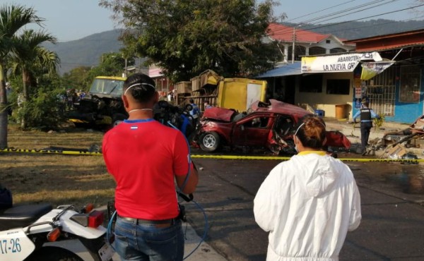 Dos muertos por accidente de tránsito en La Unión de San Pedro Sula