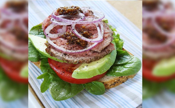 Receta de tostada de filete de res