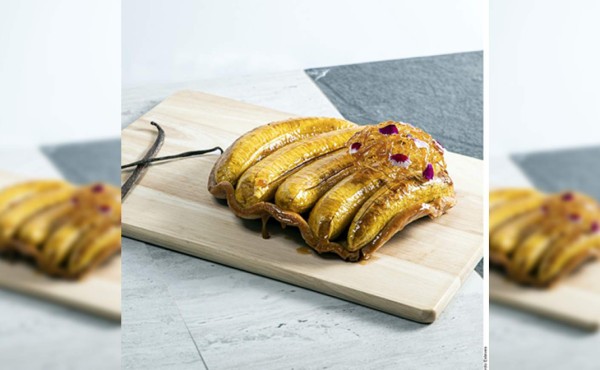 Tarta tatín de plátano