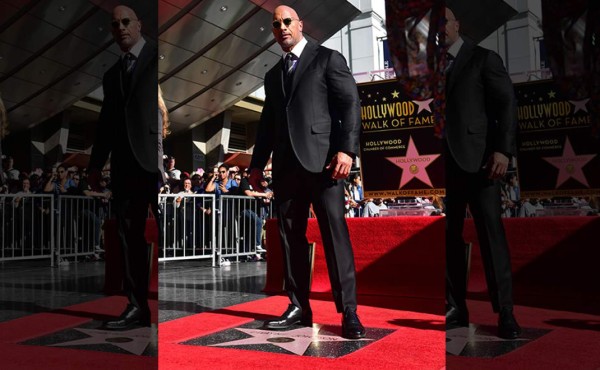 La Roca recibe estrella en el paseo de la fama