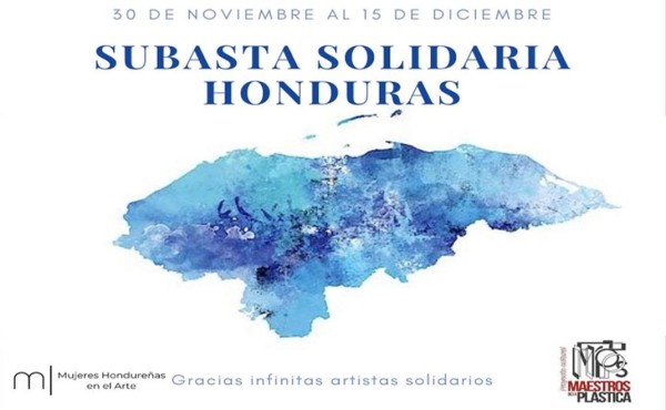 Organizan subasta solidaria para apoyar a artistas afectados por Eta y Iota