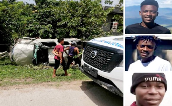 Tres jóvenes garífunas mueren al volcar carro en el que viajaban
