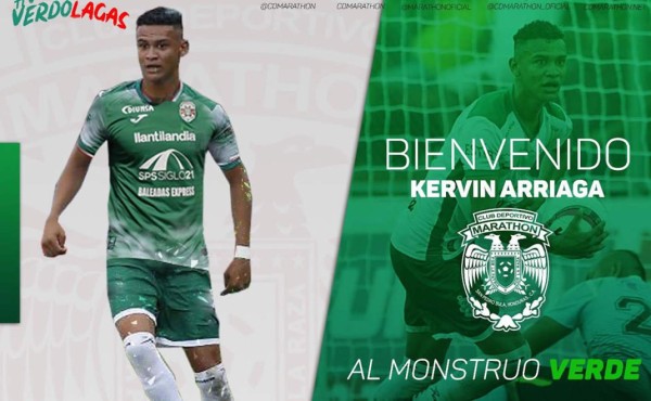 Marathón se adelanta al Olimpia y ficha al mediocampista Kervin Arriaga   