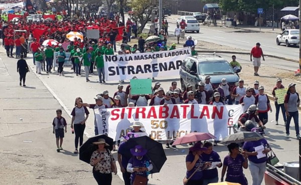 Miles de trabajadores hondureños se movilizan exigiendo seguridad y estabilidad laboral