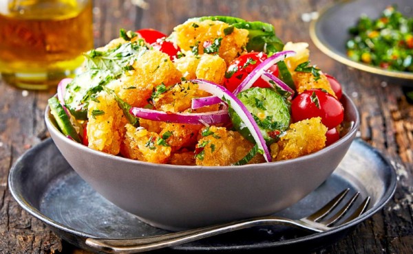 Ensalada de hash browns con chimichurri