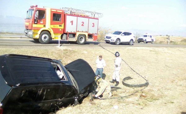 Escoltas de Ricardo Álvarez se accidentan en Comayagua