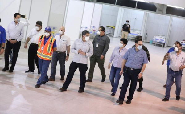 Gobierno supervisa centros de aislamiento para pacientes de COVID-19 en San Pedro Sula