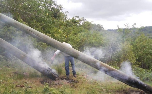 Nuevo sabotaje en estructura eléctrica deja sin energía a población de Olancho