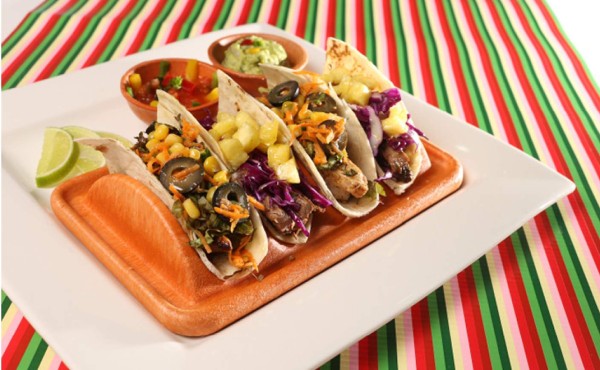 Tacos de res y pollo texmex