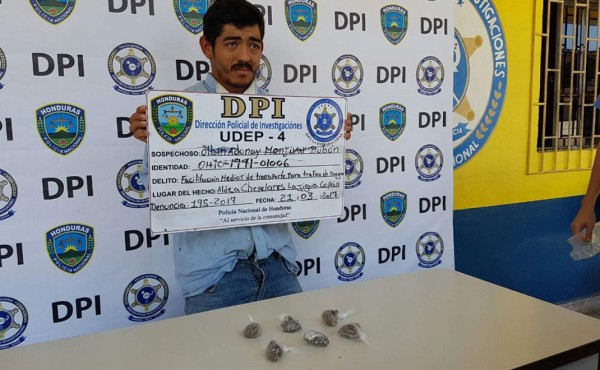 Un detenido con supuesta marihuana en Copán