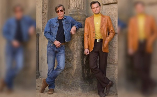 DiCaprio comparte foto con Brad Pitt en el set de rodaje