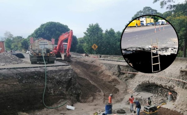 En agosto estará listo tramo dañado de carretera CA-5 de Santa Cruz hacia San Pedro Sula