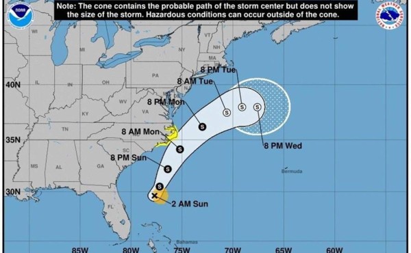 La tormenta tropical Arthur avanza rumbo a Cabo Hatteras, en Carolina del Norte